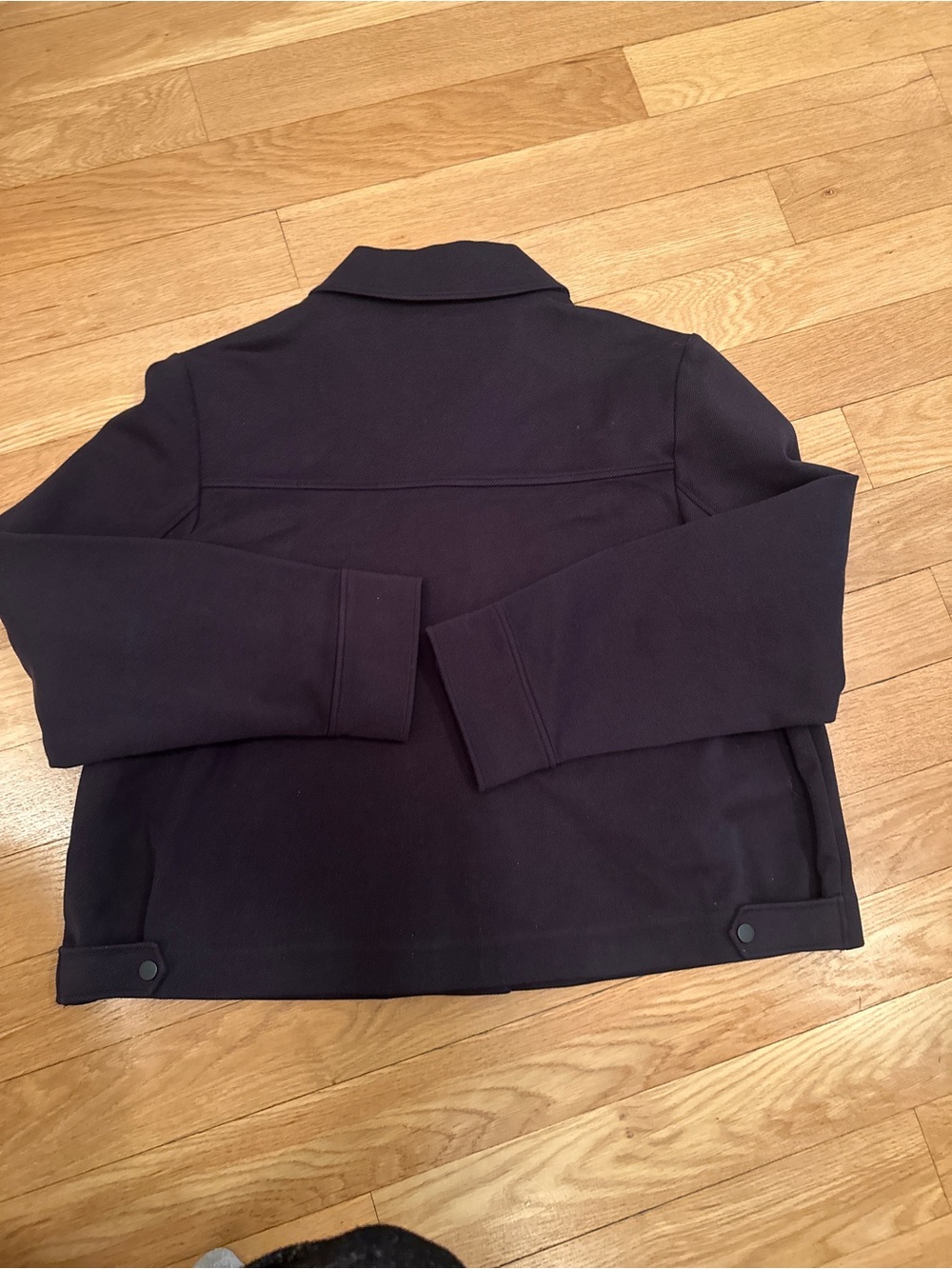 COS Navy A Line Button-Front Jacket - Picture 3 of 4